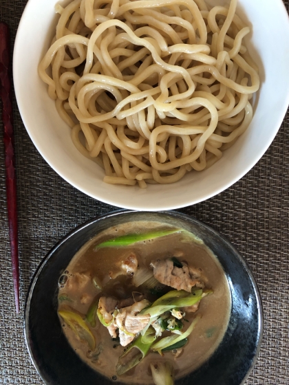 煮物の残りでうどんのつけ麺