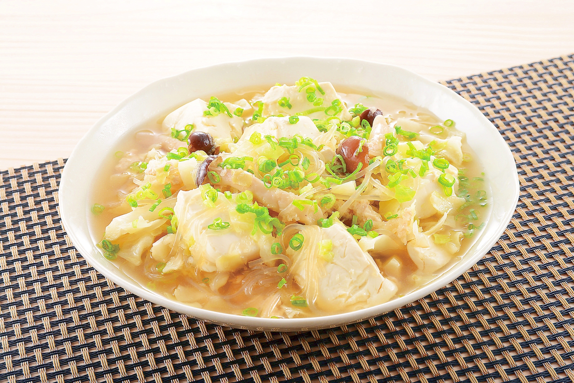 楽天マート☆鶏そぼろと春雨のおぼろ豆腐煮セット