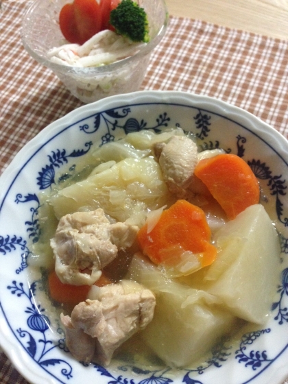 バーミキュラで♪鶏肉と☆とろとろカブのポトフ