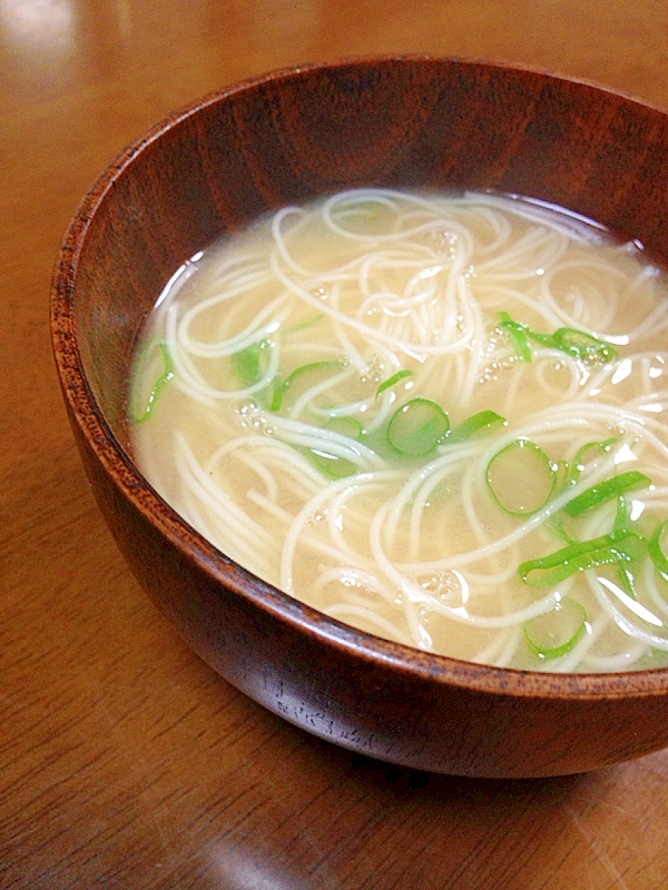 そうめんのお味噌汁