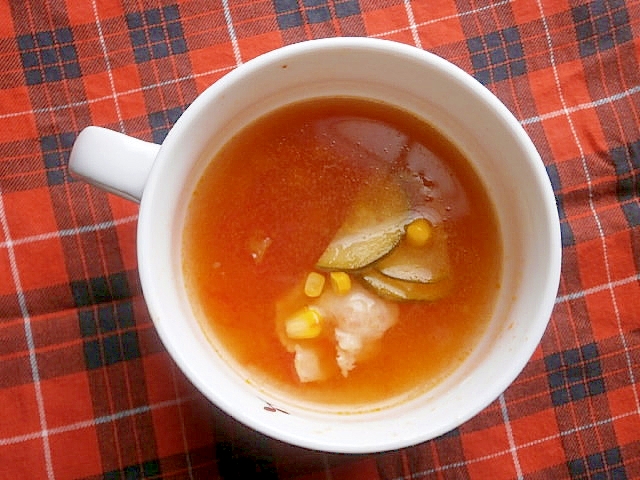 夏野菜のトマトスープ