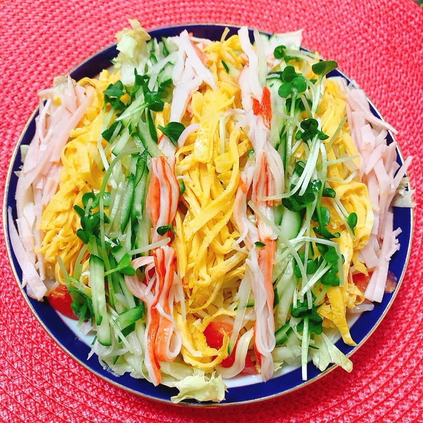 好きな具材でストライプ|||||| ☆冷やし中華