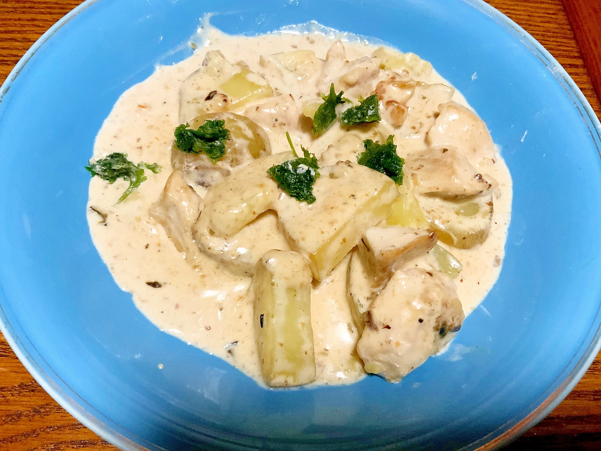 クリーム煮★じゃが芋のシュクメルリ(薩摩芋もOK)