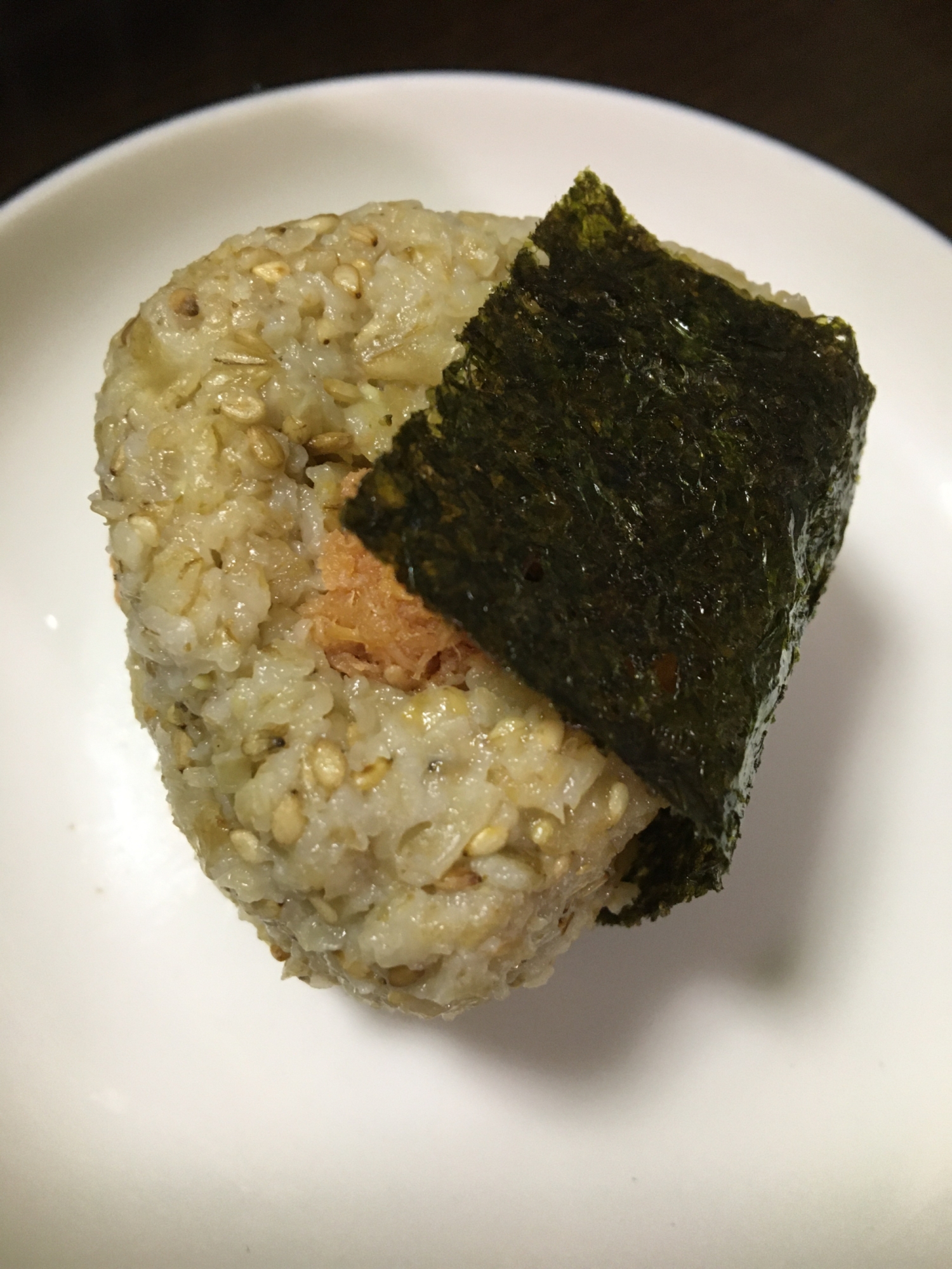 オートミールで! 鮭おにぎり