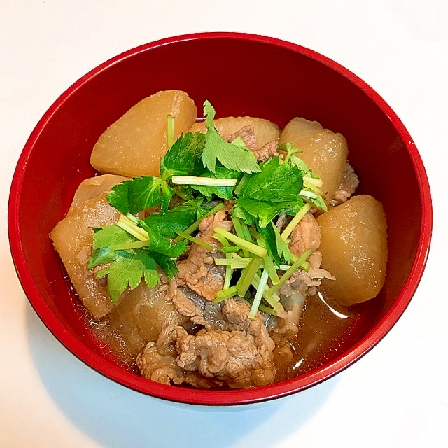 旨みをギュッと閉じ込め☆大根とゴボウと牛肉の炒め煮