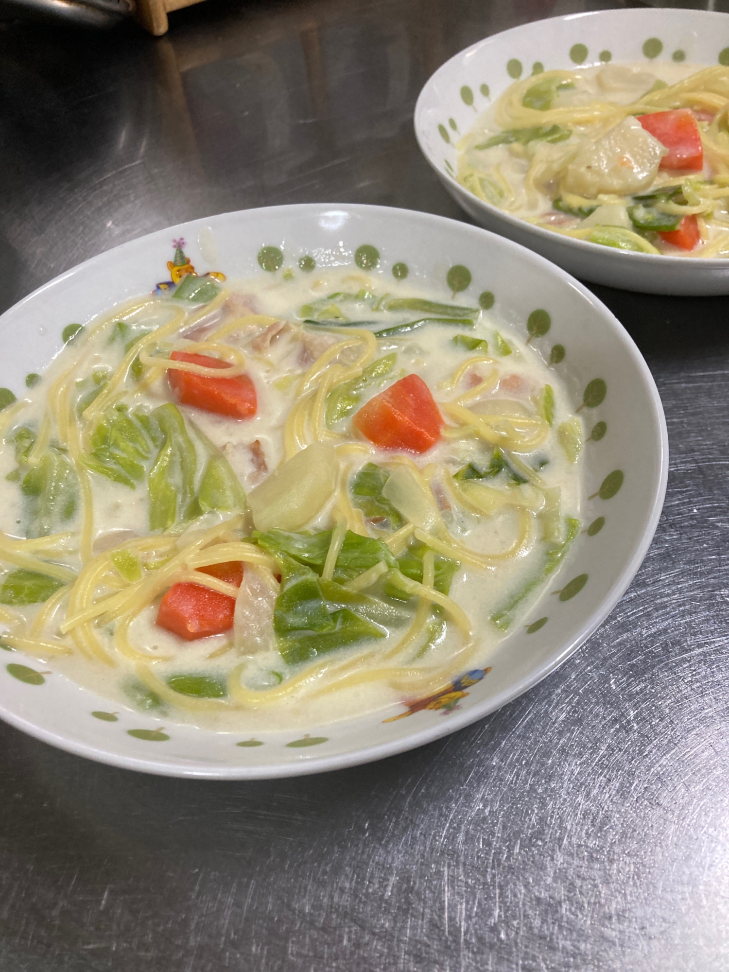 牛乳消費☆パスタも入って具沢山スープシチュー