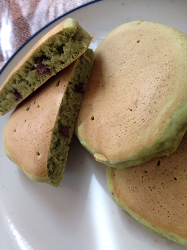 抹茶と小豆のホットケーキ