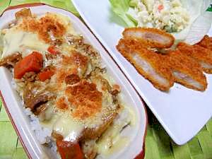 残ったカレーで翌日はチーズカレードリア!