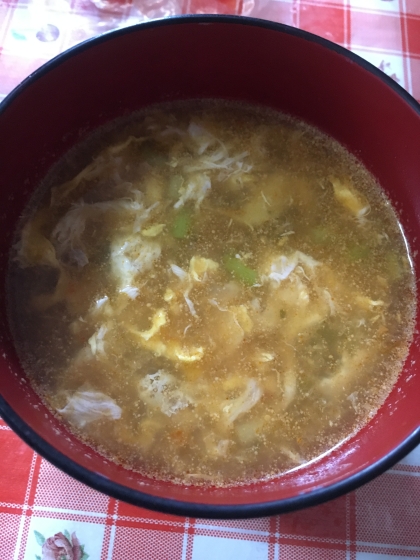 麻婆豆腐をリメイク！麻婆卵スープ
