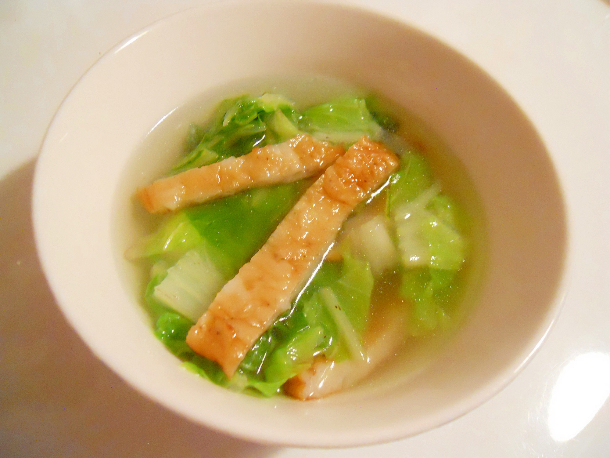 薄味　ウェイパーで☆白菜とさつま揚げ　食べるスープ