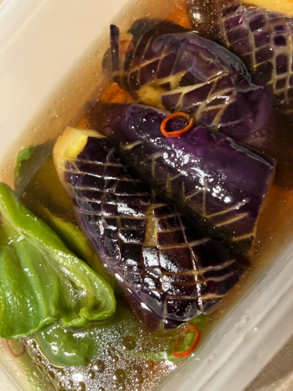 簡単！揚げない！ナスとオクラの揚げ浸し