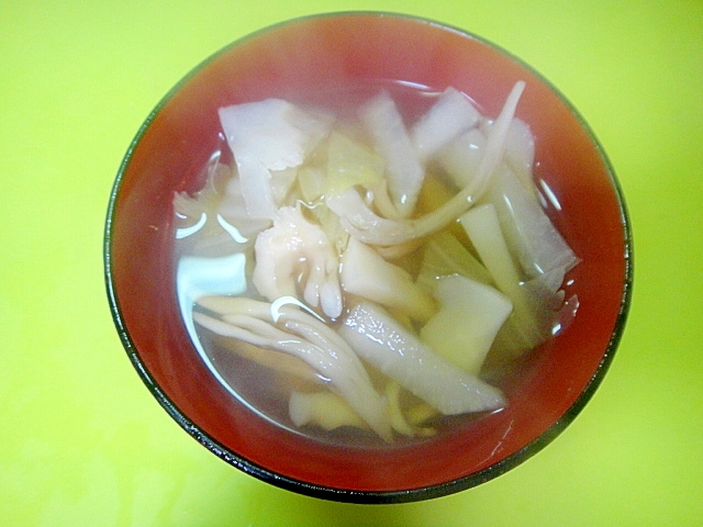 大根と白菜舞茸の和風スープ