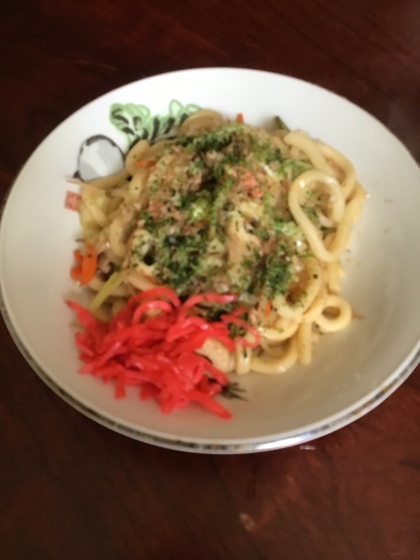 冷蔵庫の野菜で！焼きうどん