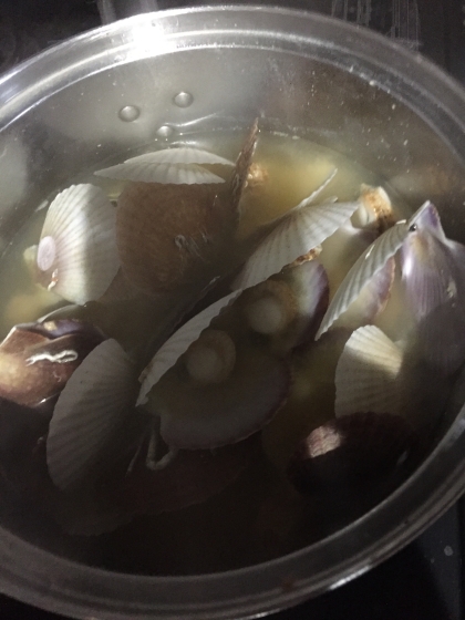 毎日のお味噌汁33杯目＊ホタテの稚貝と茗荷