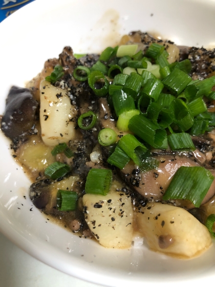 ご飯が進む！長芋と茄子のとろ〜りそぼろ炒め♫