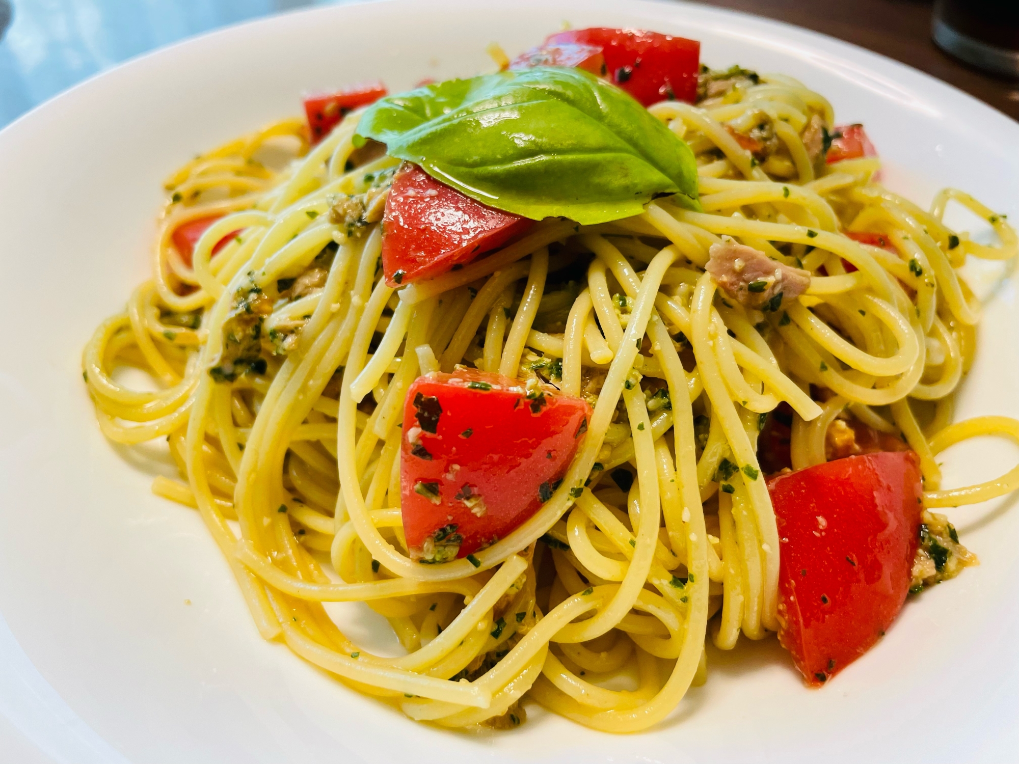 バジルソースで 冷製パスタ レシピ 作り方 By コロン S Kitchen 楽天レシピ