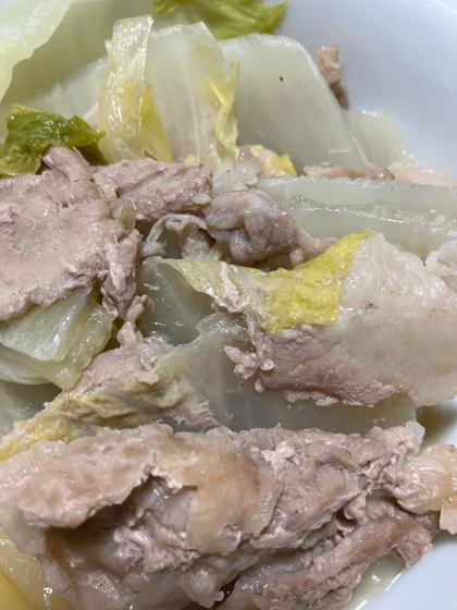 白菜と豚肉のミルフィーユ　レンジ蒸し