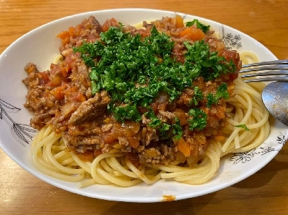 本格的！手作りミートソーススパゲティ！