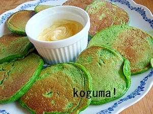 野菜を使ったおやつ 簡単小松菜のホットケーキ レシピ 作り方 By こぐま母 楽天レシピ