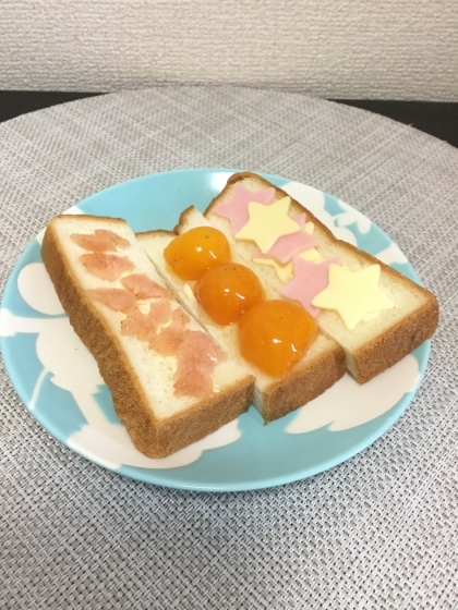 ハムチーズを子どもにトッピングしてもらいました♡
自分でのせるともりもり食べますね♡
バナナと生クリームも良さそう♡
次にチャレンジしてみます♡