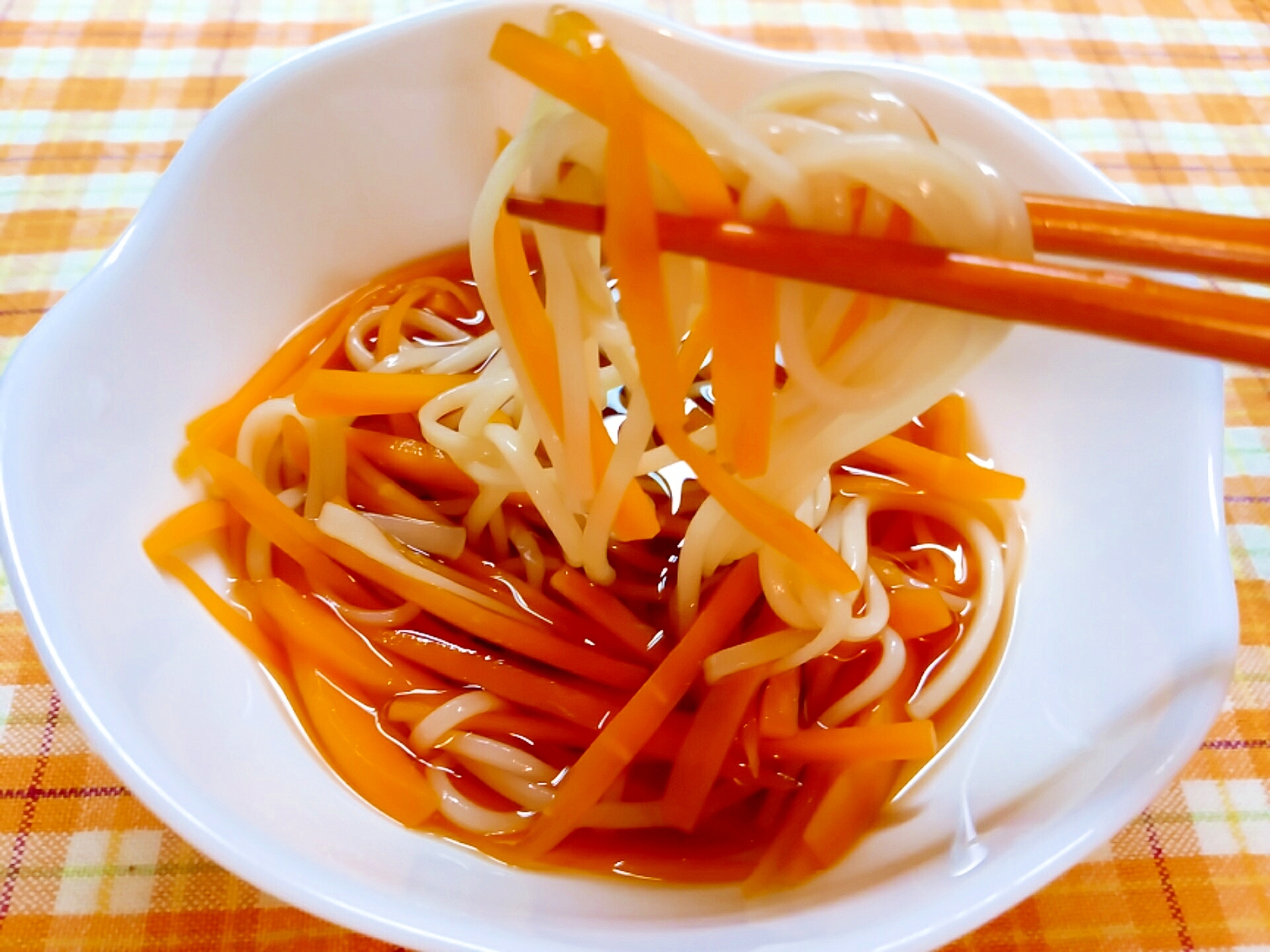 ヘルシー♬ぶっかけ人参素麺