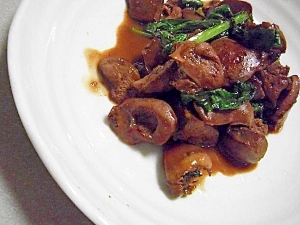 鉄分補給!鶏レバー×小松菜の炒め物♪