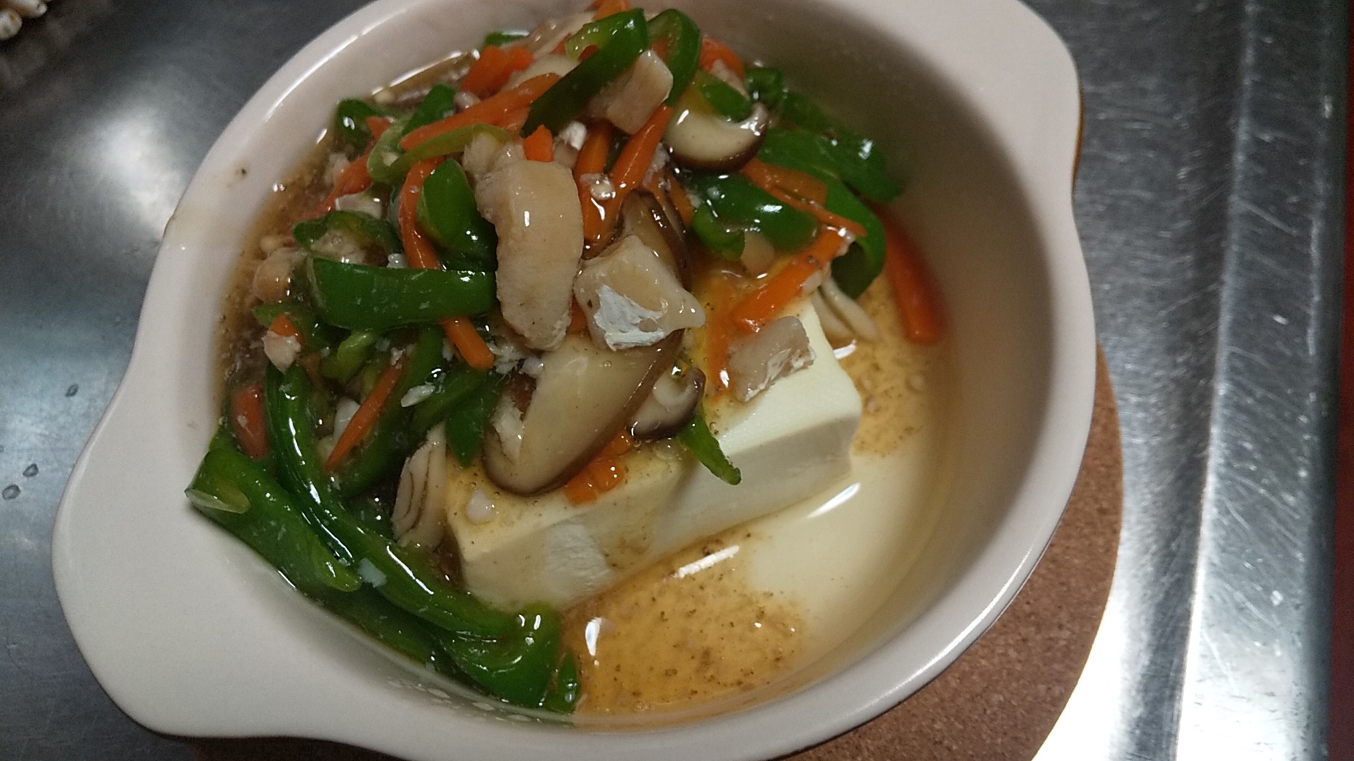 鱈と野菜のあんかけ豆腐