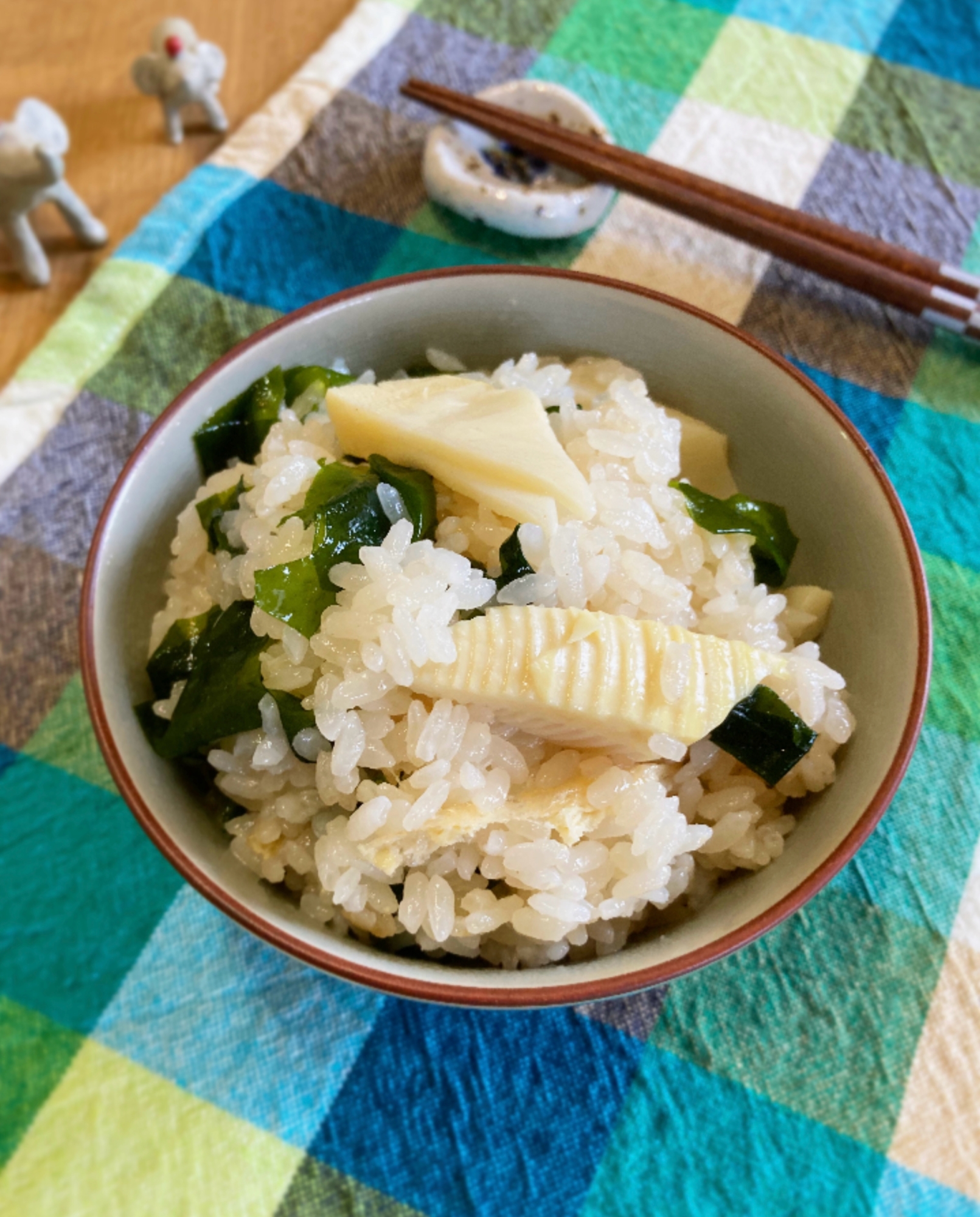 たけのことワカメの春ご飯❣️