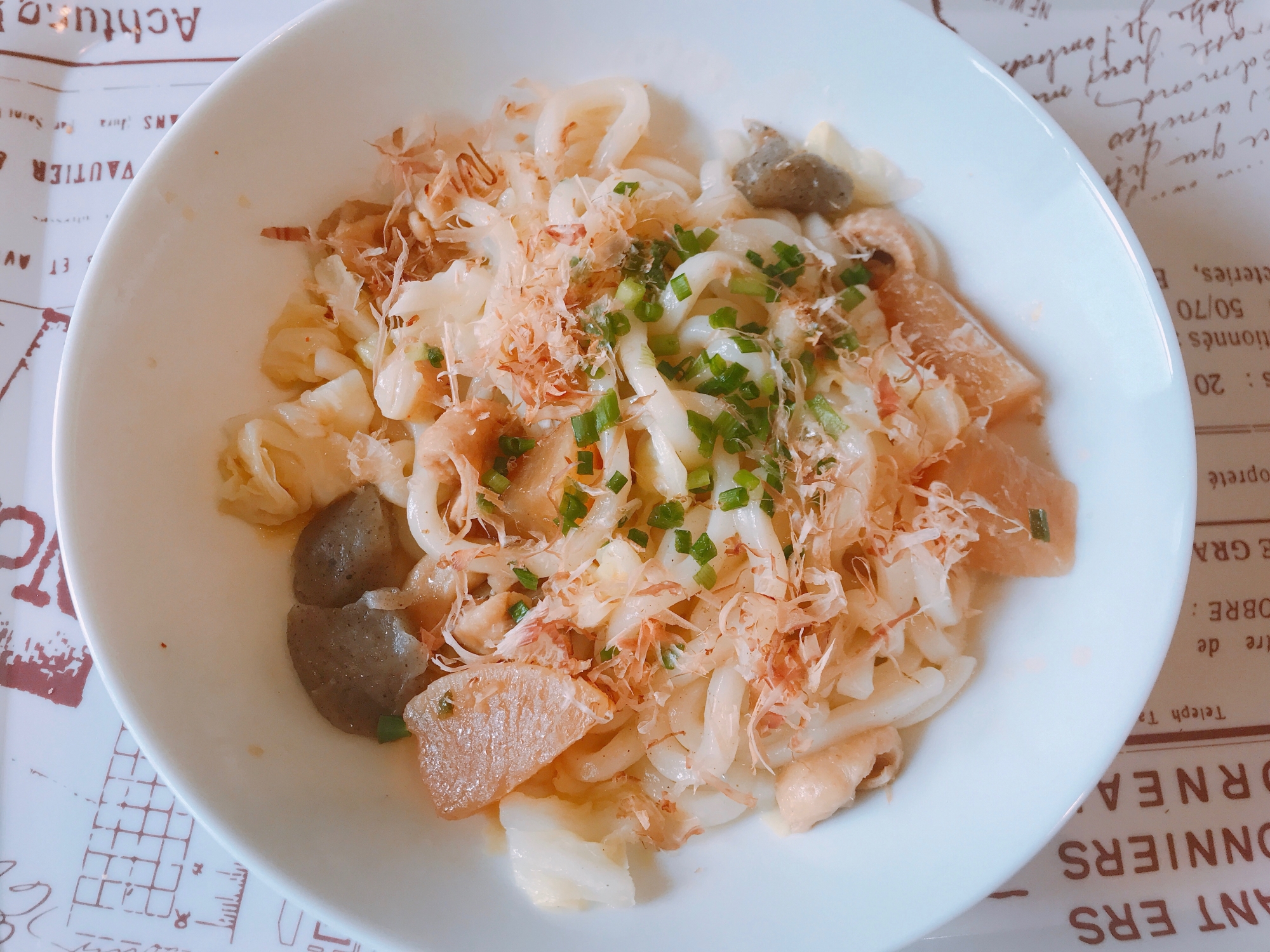 リメイク！鶏皮煮込み和風焼きうどん♪