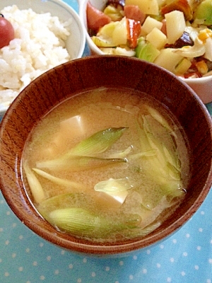 みょうがと豆腐のお味噌汁♪