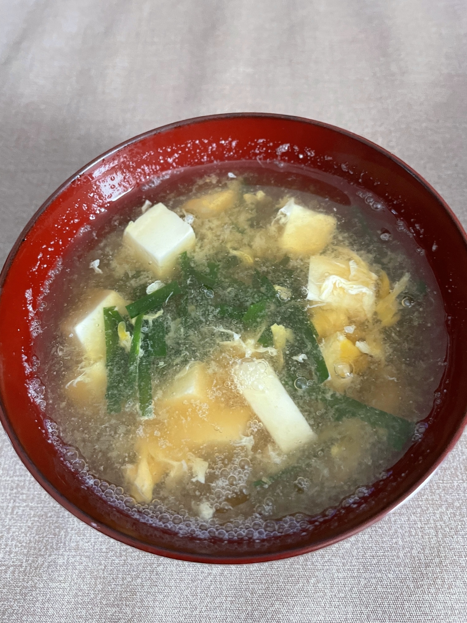 ニラ かきたま汁