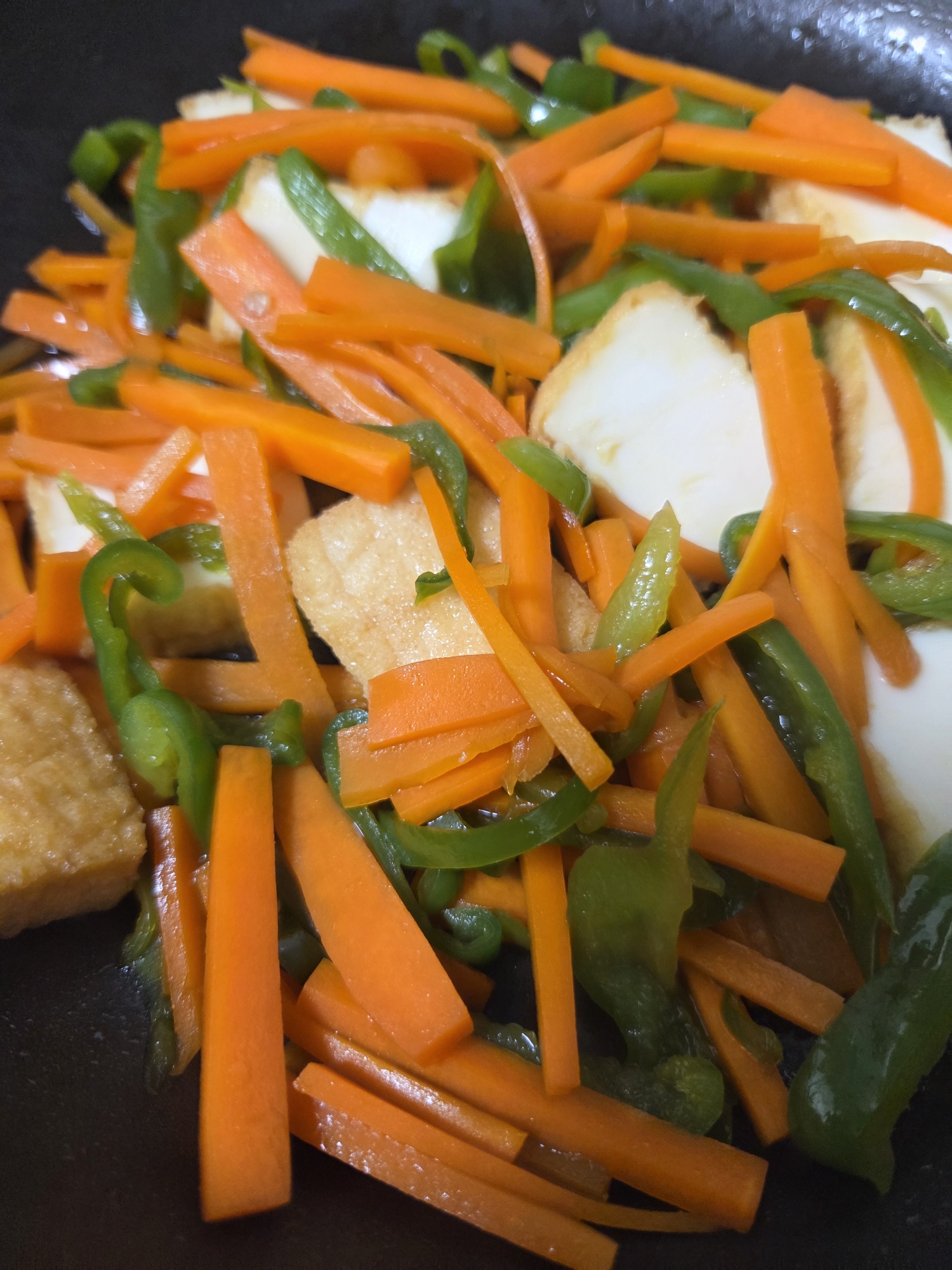 厚揚げと野菜の照り焼き