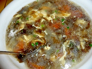 さっぱりトマト入り!海苔のスープ
