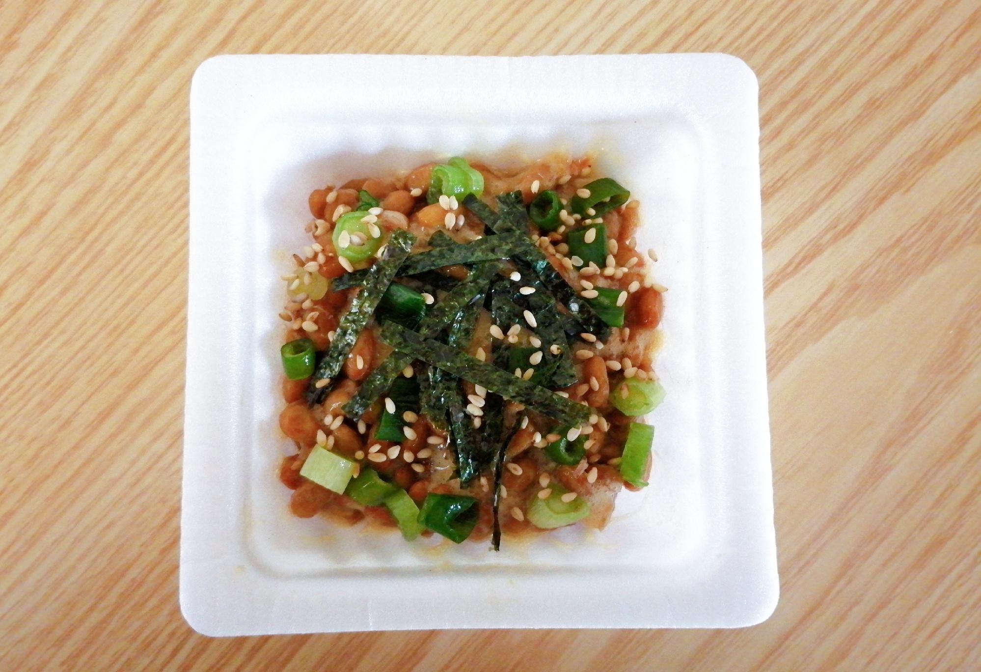 わさび風味☆小ねぎと海苔とごまの納豆