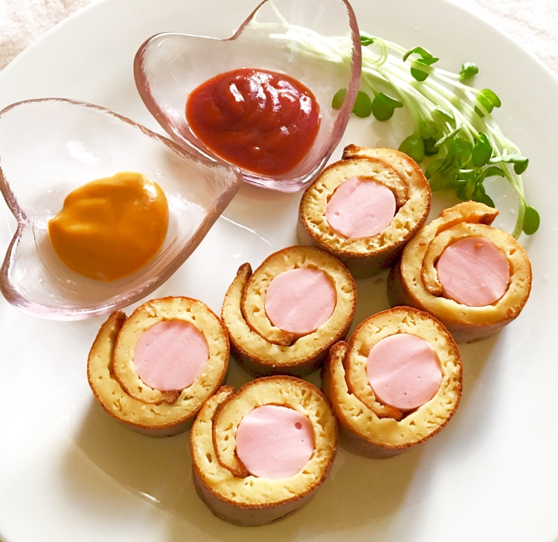 揚げない 魚肉ソーセージで一口アメリカンドッグ レシピ 作り方 By Kuuuma 楽天レシピ