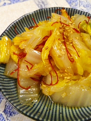 白菜糸唐辛子ナムル