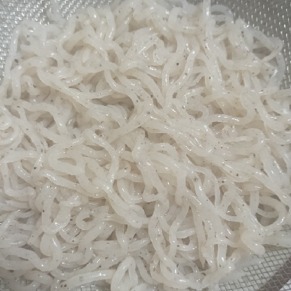 レンジ加熱☆で簡単！「糸こんにゃく」のアク抜き～♪