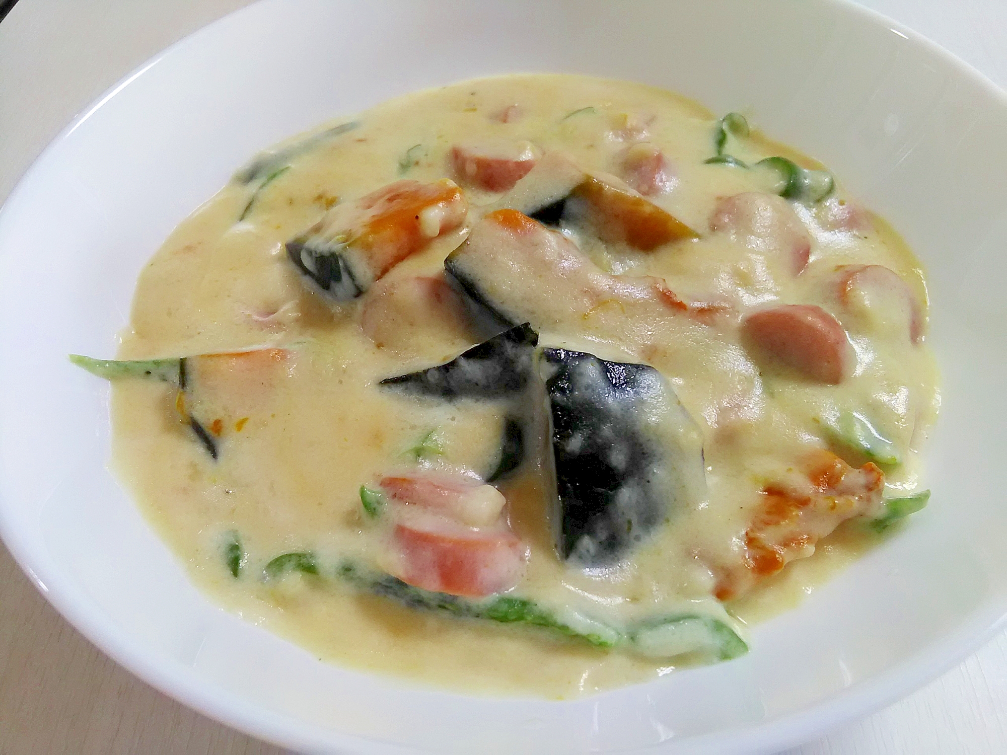 牛乳消費☆ウインナーとかぼちゃの和風クリーム煮