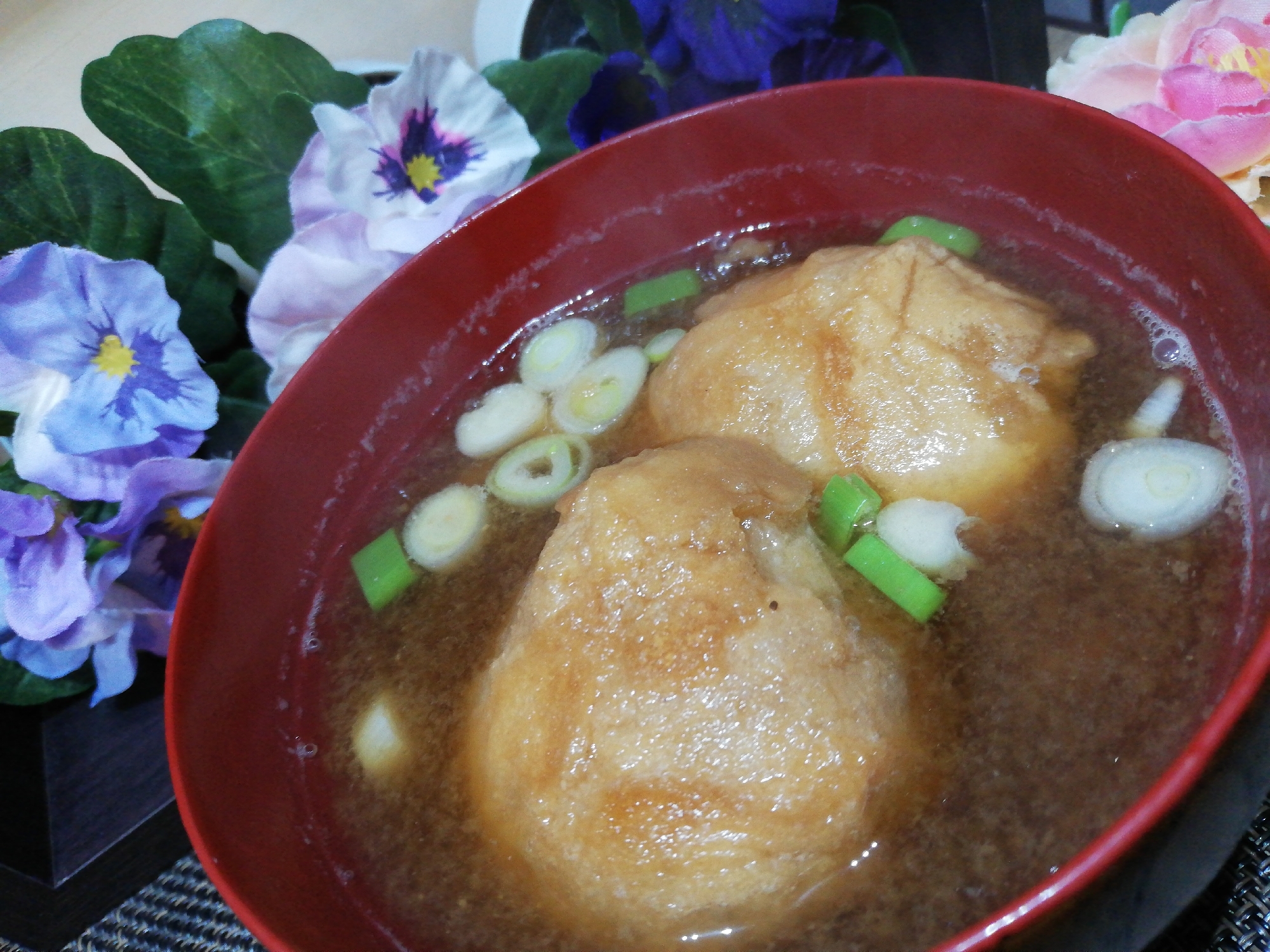 お麩の黒味噌味噌汁