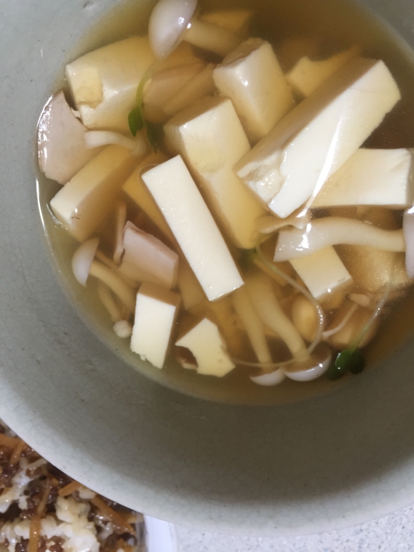 和風スープ 大豆、ハム、しめじ、豆腐入り