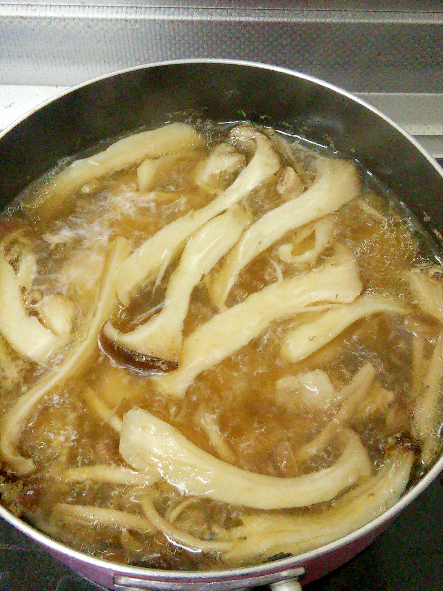 ずぼらレシピ☆鶏もも肉とエリンギの和風スープ
