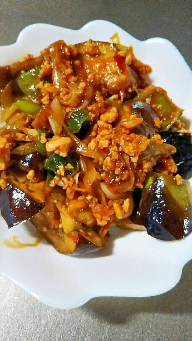 9. 青唐辛子入り麻婆なす