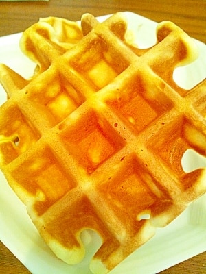ふわっと軽い アメリカン ワッフル レシピ・作り方 by あんこ0801