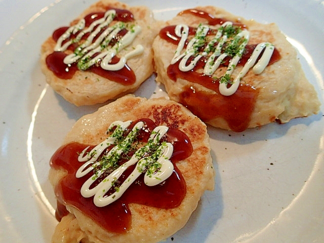 鶏がら塩糀スープの素で　鶏肉のお好み焼き♪