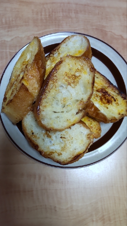 フランスパンで作りました。豆乳はストックがたっぷりあるのでとても便利でうれしいです。