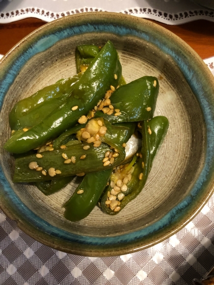 ピーマンの牡蠣だし醤油炒め❤