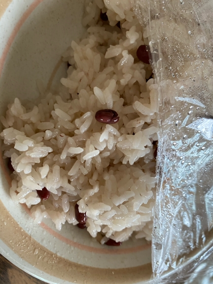 普通のお米で甘いお赤飯