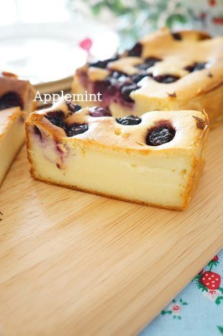 贈り物に ブルーベリーのベイクドチーズケーキ レシピ 作り方 By アップルミント15 楽天レシピ
