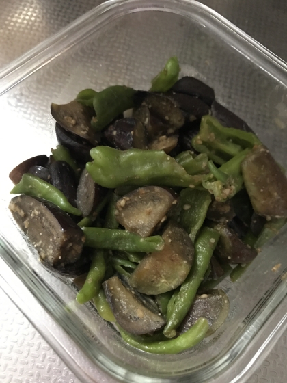 茄子とピーマンのなべしぎ