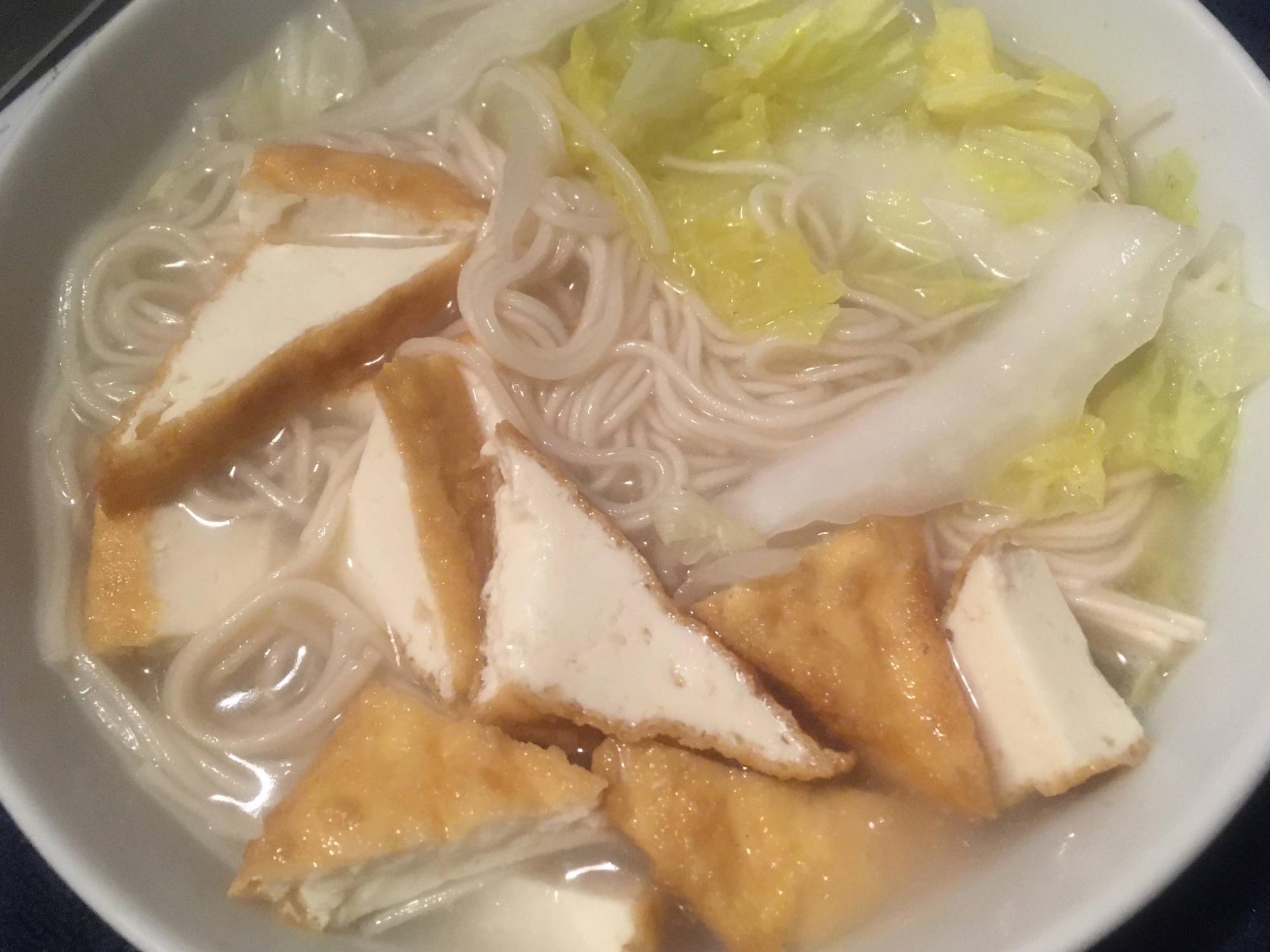 白菜と厚揚げのにゅう麺